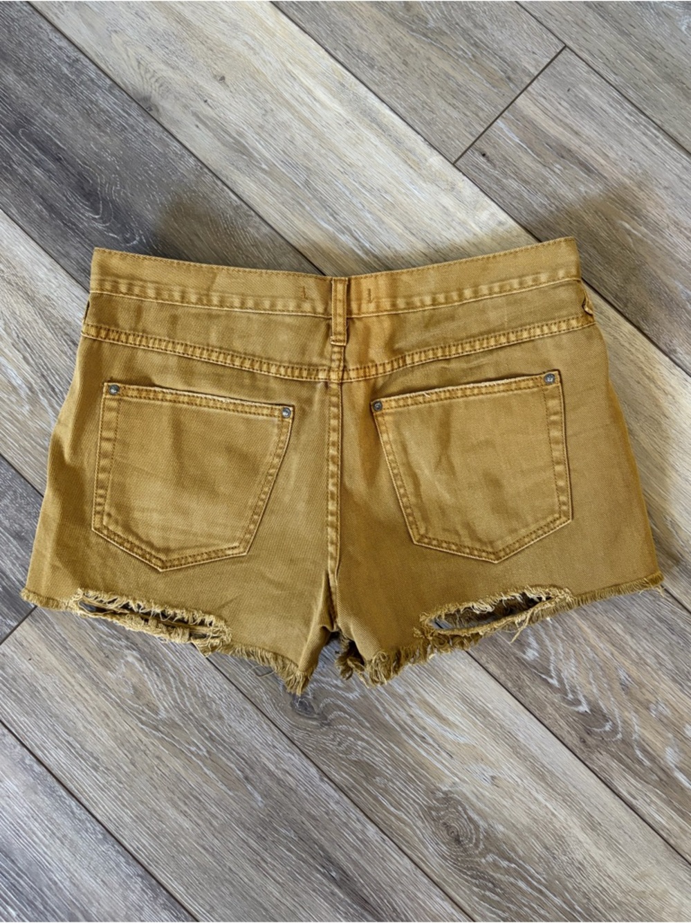 Free People Distressed Denim Shorts - Picture 4 of 9